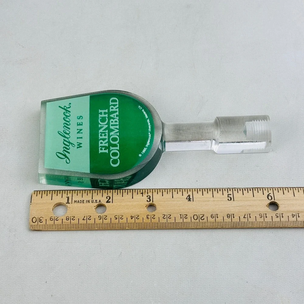 Vintage Inglenook Wines French‎ Colombard Lucite Wine Tap Handle 1983 Vineyards